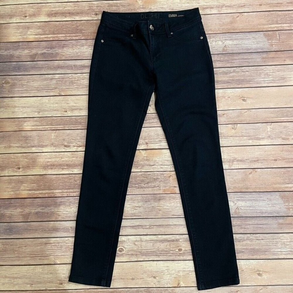 DL1961 Emma Legging Skinny Jeans Flatiron Dark Blue Stretchy - Picture 2 of 12